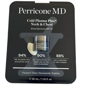 Perricone MD Cold Plasma Plus Neck Chest Vitamin C Peptides Niacinamide NWT 1 oz